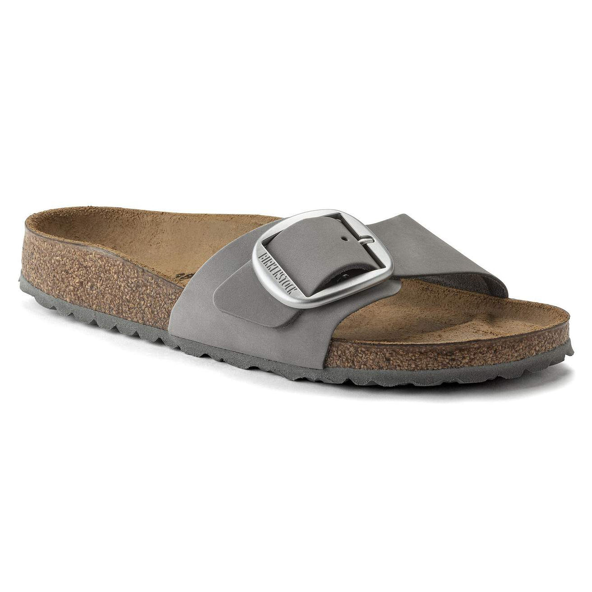 Birkenstock Unisex Madrid Big Buckle Nubuck Leather Dove Gray