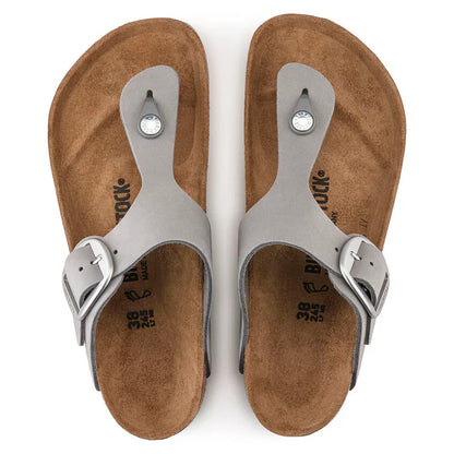 Birkenstock Gizeh Big Buckle Nubuck Leather Dove Gray