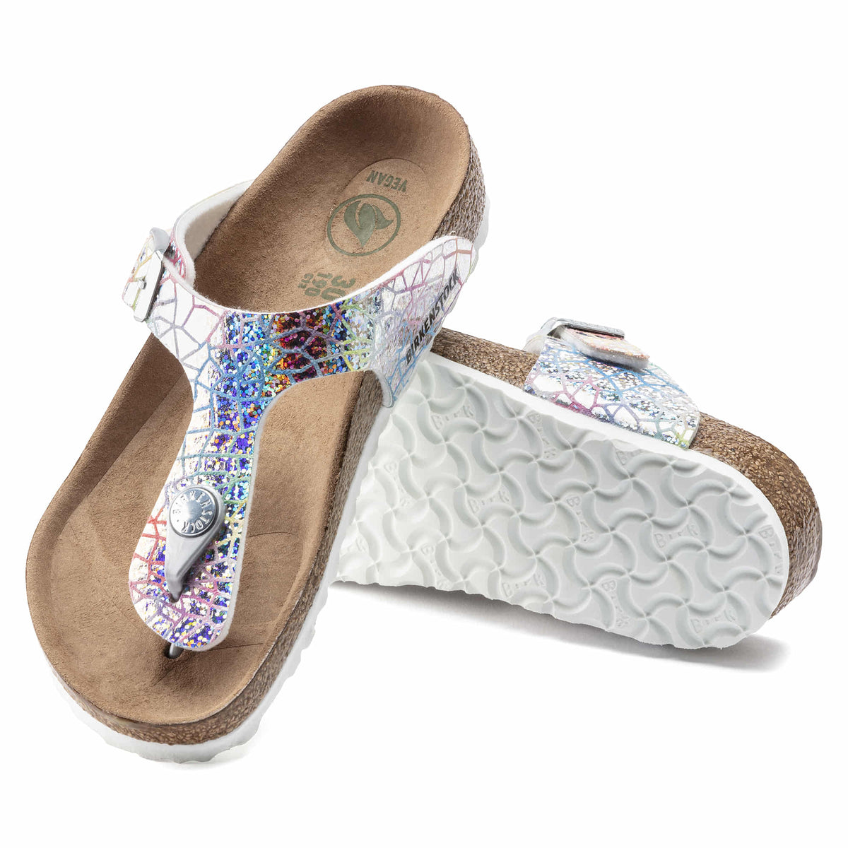 Birkenstock Gizeh Kids Microfiber Hologram Silver