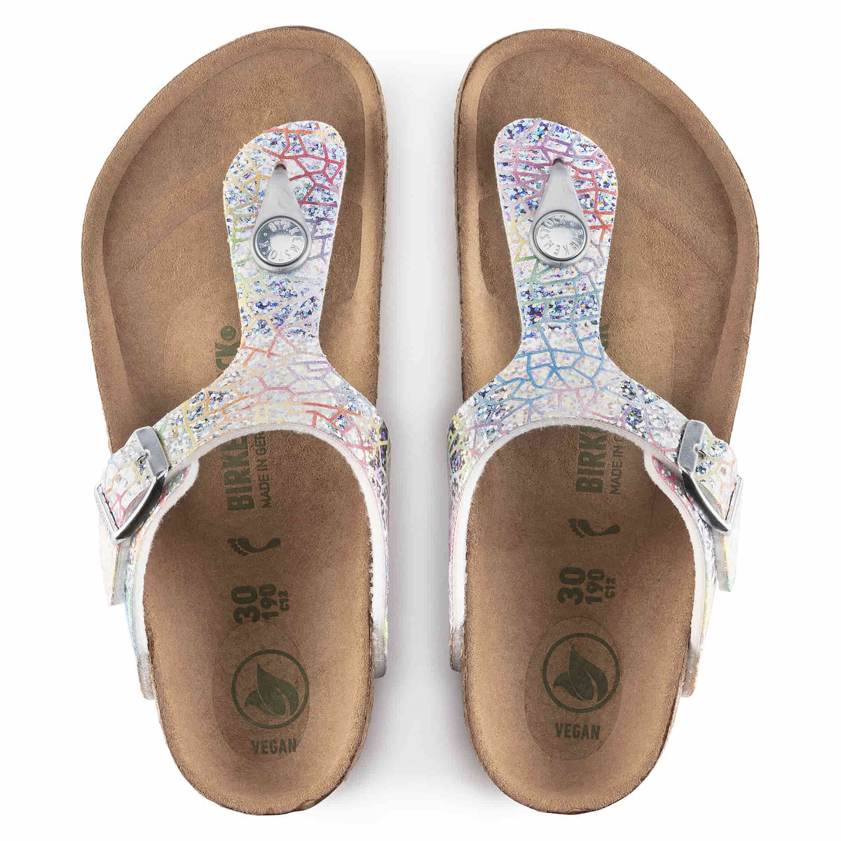 Birkenstock Gizeh Kids Microfiber Hologram Silver