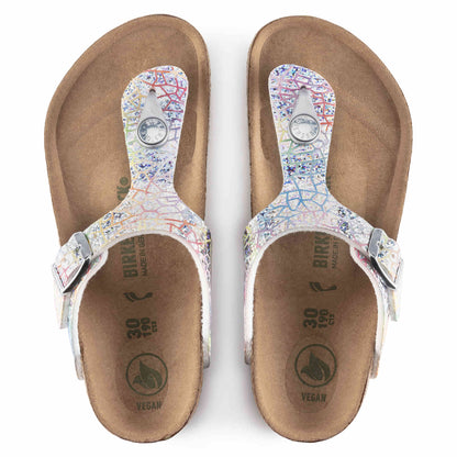 Birkenstock Gizeh Kids Microfiber Hologram Silver