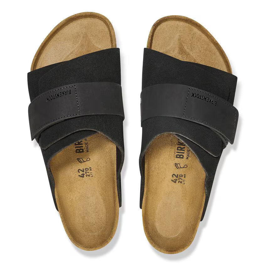 Birkenstock Kyoto Nubuck/Suede Leather Black