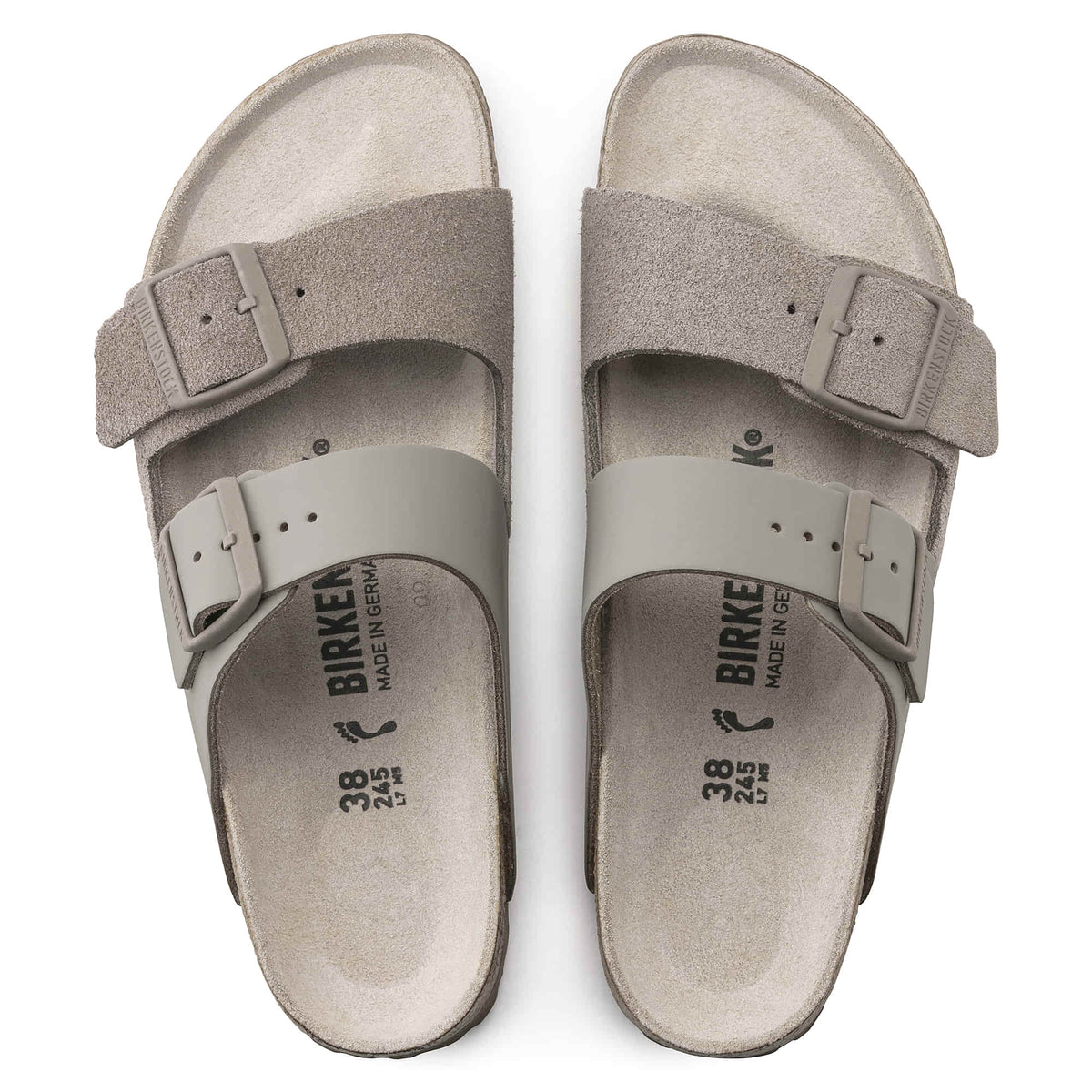 Birkenstock Arizona Split Leather/Suede Grey Taupe Sandals