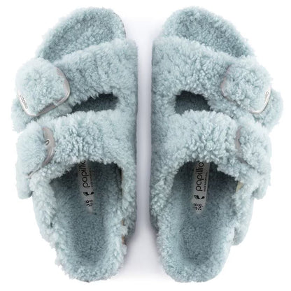 Birkenstock Arizona Big Buckle Pap Teddy Faded Aqua