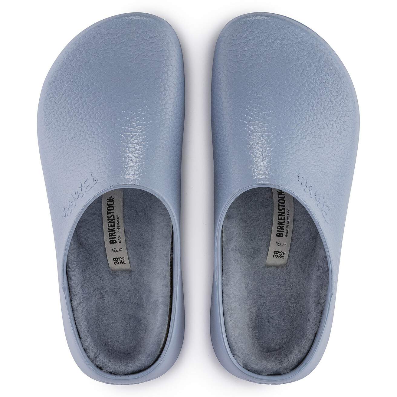 Birkenstock Unisex Super-Birki Shearling Polyurethane Dusty Blue