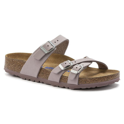 Birkenstock Unisex Franca Nubuck Leather Soft Footbed Yomo Lilac