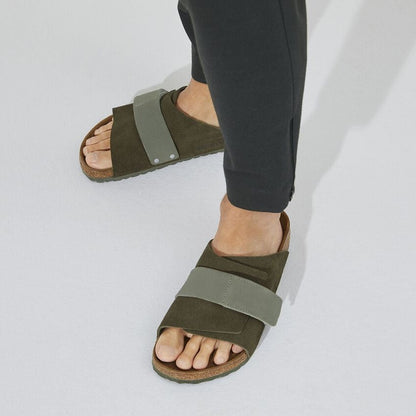 Birkenstock Unisex Kyoto Shearling Suede Leather Fur Thyme
