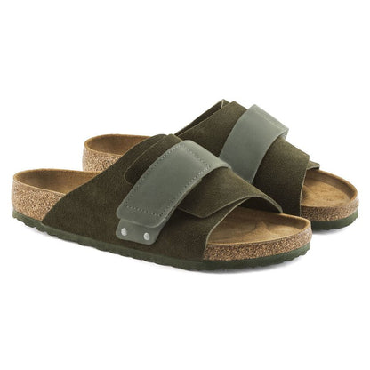 Birkenstock Unisex Kyoto Shearling Suede Leather Fur Thyme