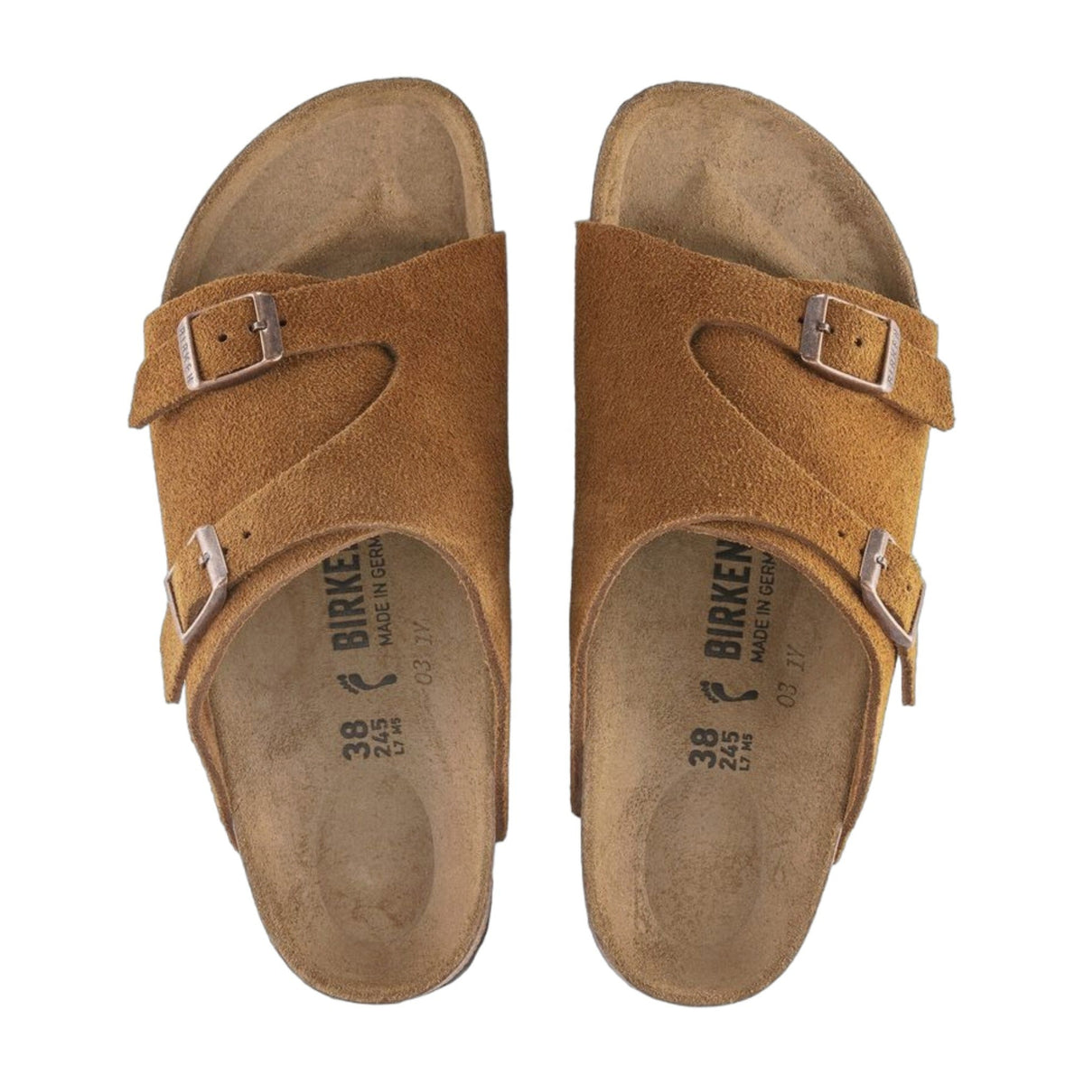 Birkenstock Unisex Zurich Bs Suede Leather Mink