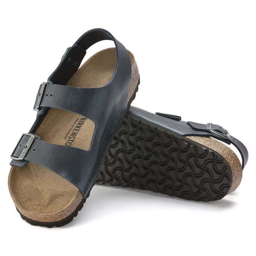 Birkenstock Milano Oiled Leather Insignia Blue