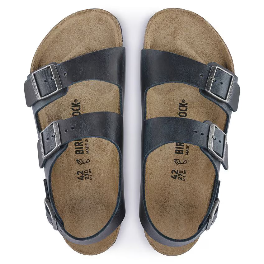 Birkenstock Milano Oiled Leather Insignia Blue