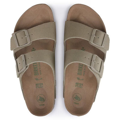 Birkenstock Unisex Arizona Vegan Textile Faded Khaki