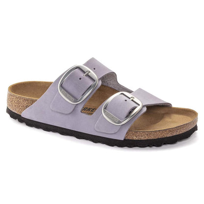 Birkenstock Unisex Arizona Big Buckle Nubuck Leather Purple Fog
