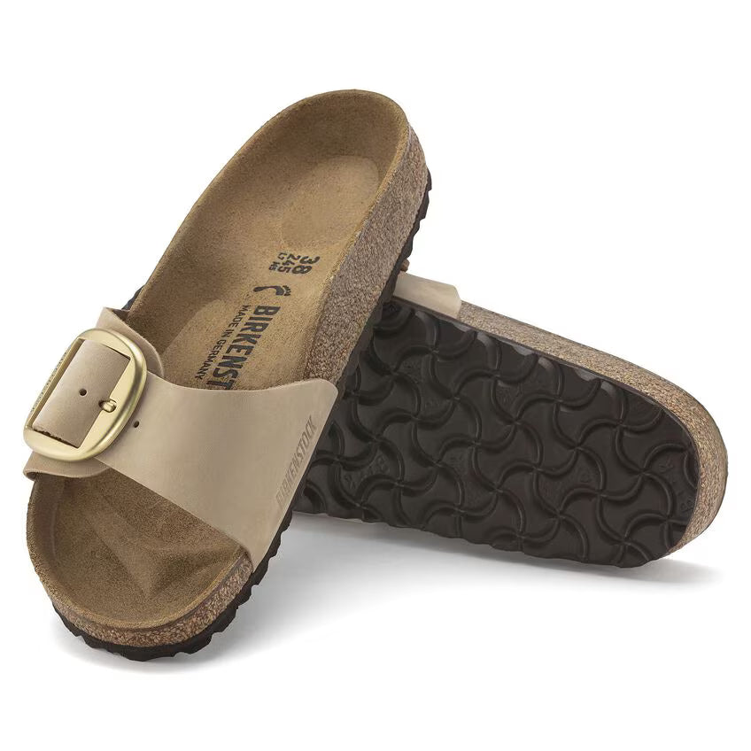 Birkenstock Madrid Big Buckle Nubuck Leather Sandcastle
