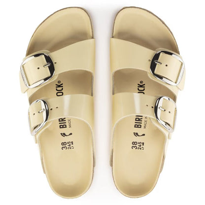 Birkenstock Unisex Arizona Big Buckle Natural Leather Patent High Shine Butter