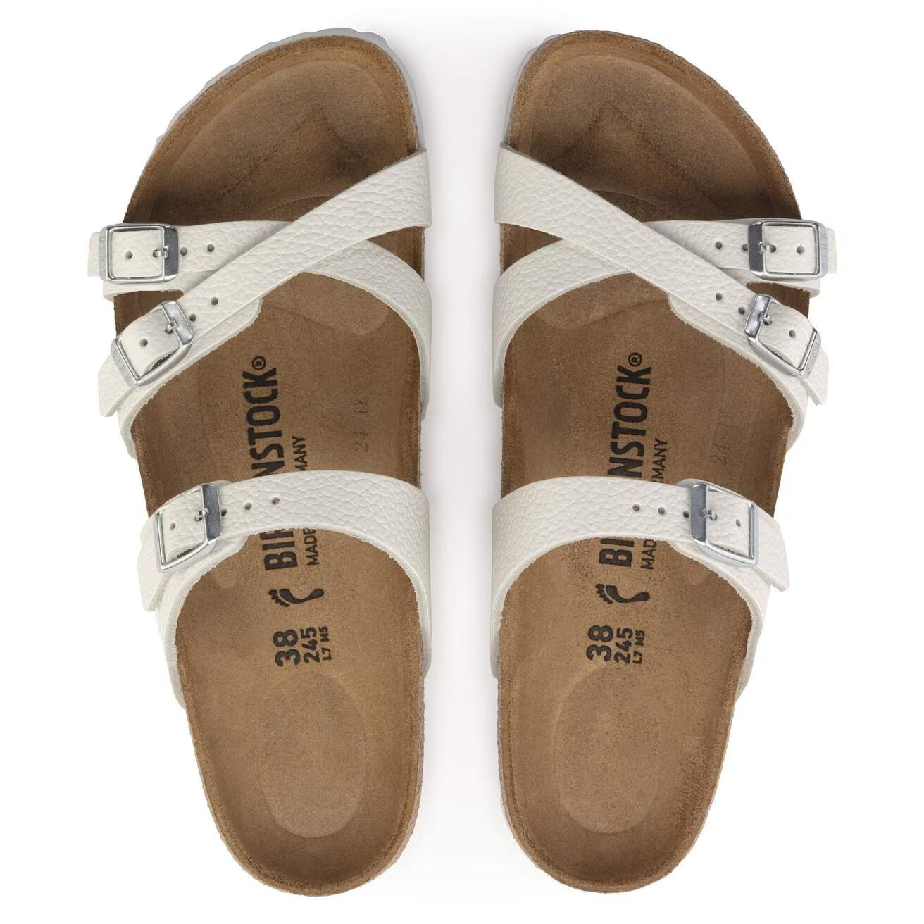 Birkenstock Unisex Franca Natural Leather White