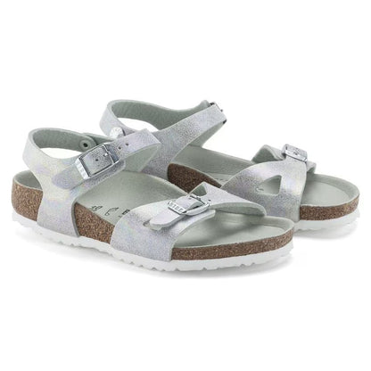 Birkenstock Rio Kids Microfiber Iridescent Matcha