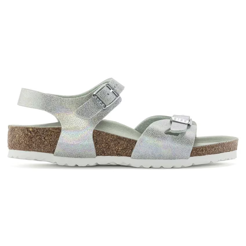 Birkenstock Rio Kids Microfiber Iridescent Matcha