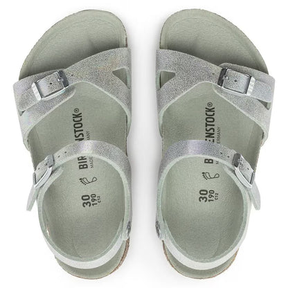 Birkenstock Rio Kids Microfiber Iridescent Matcha