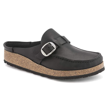 Birkenstock Unisex Buckley Natural Leather Oiled Black