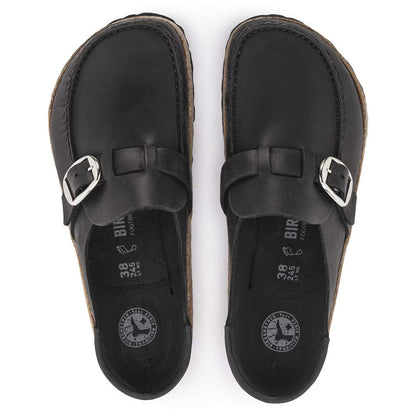 Birkenstock Unisex Buckley Natural Leather Oiled Black