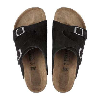 Birkenstock Unisex Zurich Bs Suede Leather Black