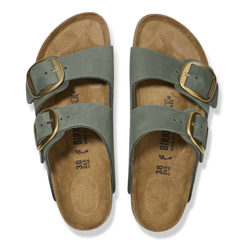 Birkenstock Unisex Arizona Big Buckle Nubuk Leather Thyme