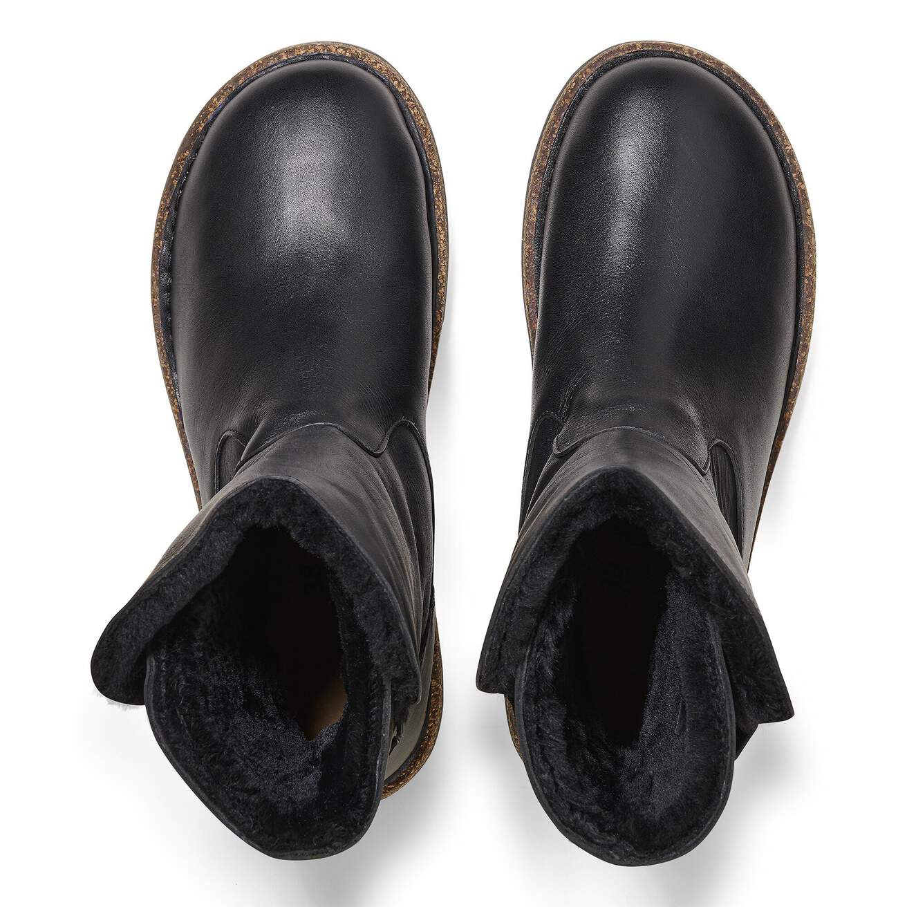 Birkenstock Unisex Uppsala Shearling Natural Leather Black
