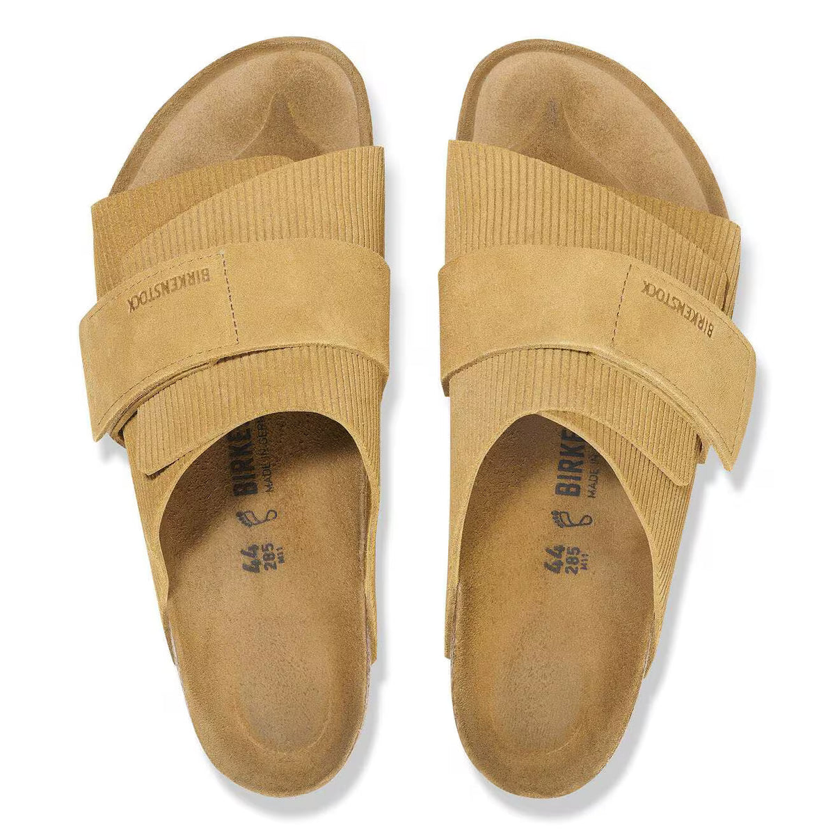 Birkenstock Unisex Kyoto Suede Leather Emb Corduroy Cork Brown