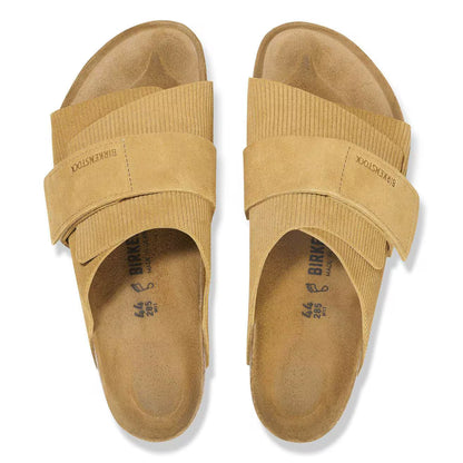 Birkenstock Unisex Kyoto Suede Leather Emb Corduroy Cork Brown