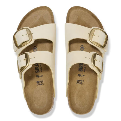 Birkenstock Unisex Arizona Big Buckle Nubuck Leather Ecru