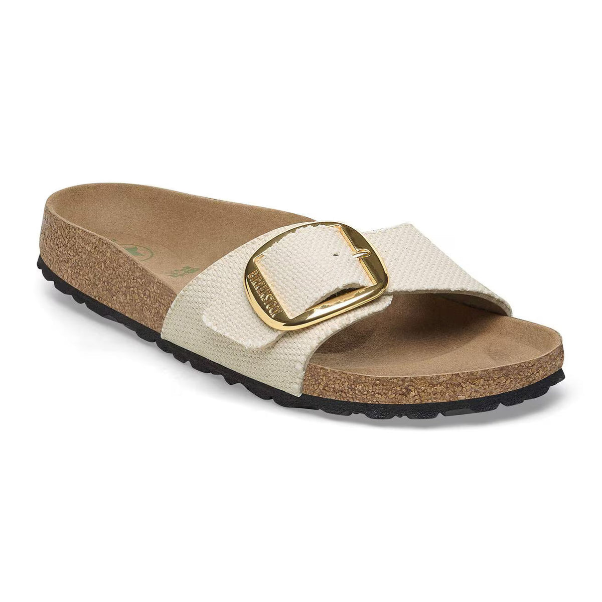 Birkenstock Unisex Madrid Big Buckle Rivet Logo Textile Eggshell