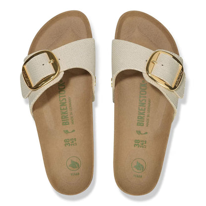 Birkenstock Unisex Madrid Big Buckle Rivet Logo Textile Eggshell