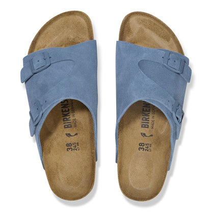 Birkenstock Unisex Zurich Bs Suede Leather Elemental Blue