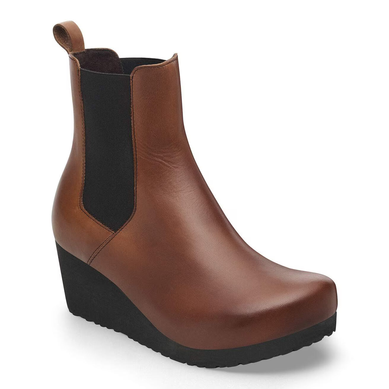 Birkenstock Unisex Ebba Slip On Natural Leather Black/Cognac