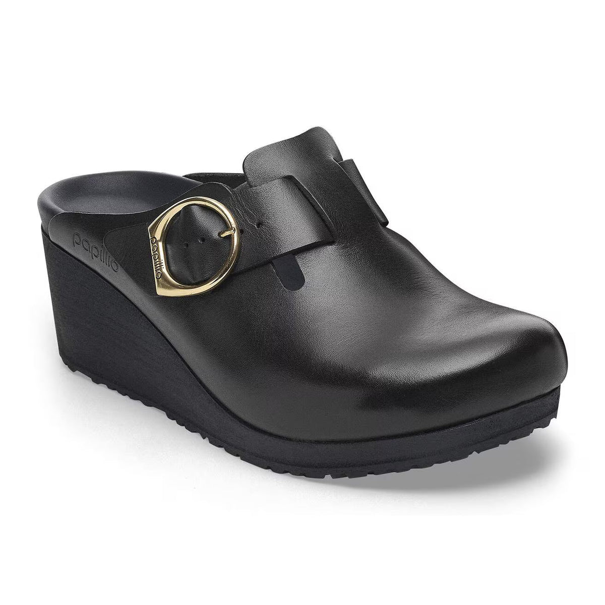 Birkenstock Unisex Fanny Ring Buckle Natural Leather Black