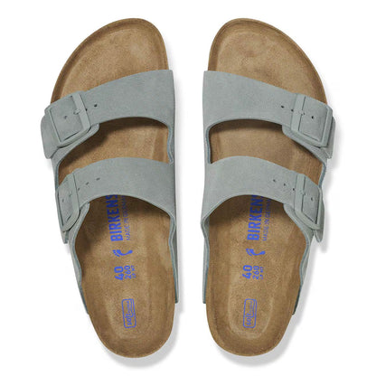 Birkenstock Unisex Arizona BS Suede Leather Soft Footbed Pure Sage