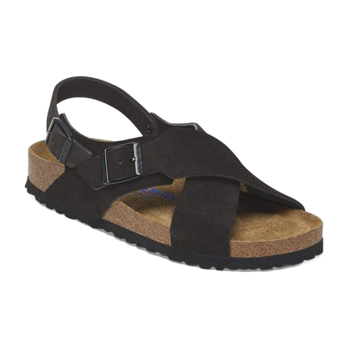 Birkenstock Unisex Tulum Soft Footbed Suede Leather Black