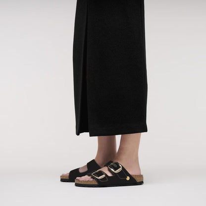 Birkenstock Arizona Big Buckle Rivet Logo Velvet Black Sandals
