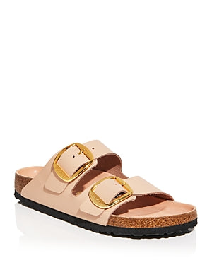 Birkenstock Arizona Leather Dual-Buckle Slide Sandals