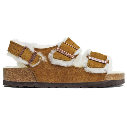 Birkenstock Unisex Milano Suede Shearling Suede Leather Light Rose
