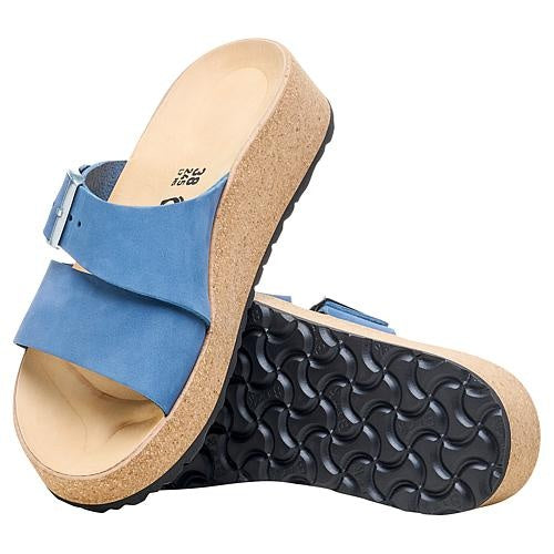 Birkenstock Theda Natural Leather Wedge Sandals Narrow