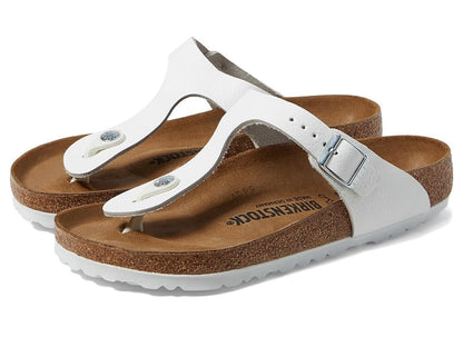 Birkenstock Unisex Gizeh Natural Leather White