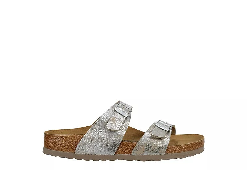 Birkenstock Unisex Sydney Synthetics Syn Washed Metallic Silver