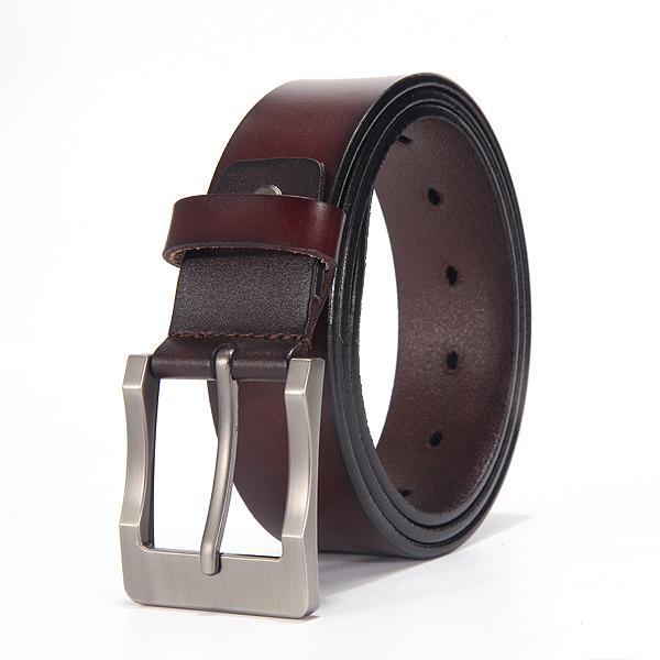 Men’s Luxury Genuine Leather Belt | Premium High-Quality Designer Dress Belt | Classic Formal Cowhide Leather Waistband | Men's Executive Business Belt with Polished Buckle