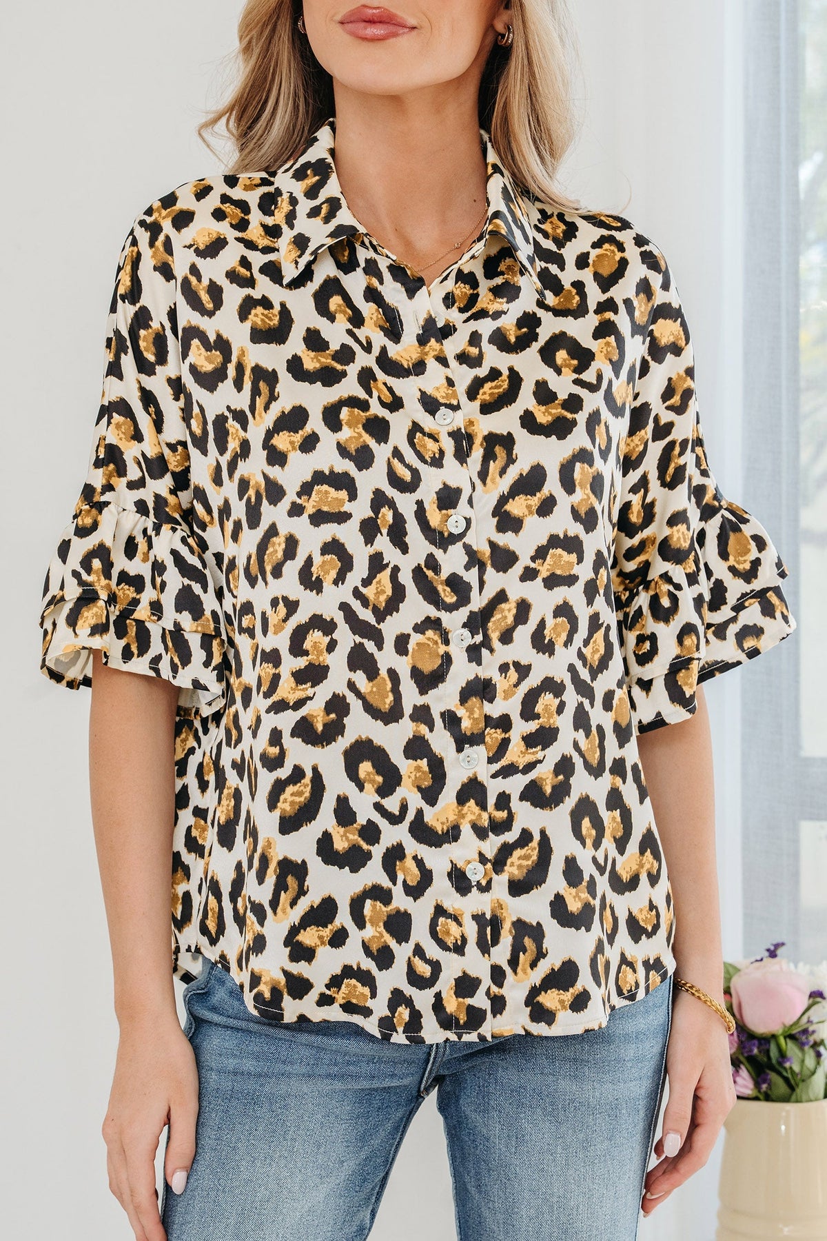 Threaded Pear Penny 4 Sleeve Loose Shirt