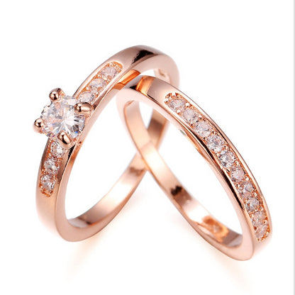 Luxury Rose Gold Ring with Diamonds | High-Sense Diamond Eternity Band | Trendy Minimalist Rose Gold Engagement Ring | Premium Sparkling Diamond Promise Ring | 2026 High-Fashion Radiant Women’s Jewelry