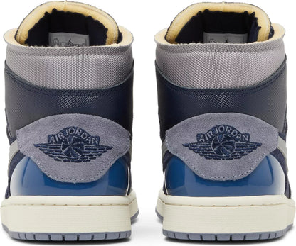 Air Jordan Men's Retro 1 Mid Se Craft 'Obsidian French Blue Ashen Slate White' Sneakers