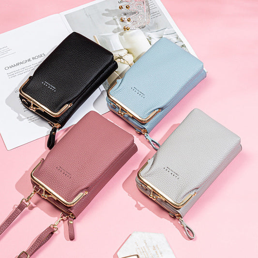 Fashion Lychee Pattern Solid Color Crossbody Bag | Premium Pebbled Texture Shoulder Bag | Minimalist Diagonal Sling Purse for Women | Elegant Daily Travel Messenger Bag