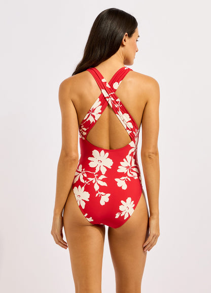 Mayflower Cross Back One Piece Swimsuit